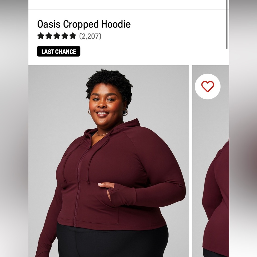 Oasis Cropped Athletic Hoodie